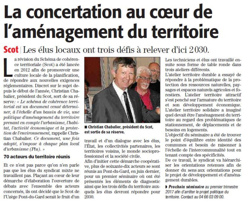 Contribution de CITRE à l’élaboration du SCOT 2030